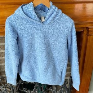 Athleta Girl fleece sweatshirt hoodie size 12 L light blue